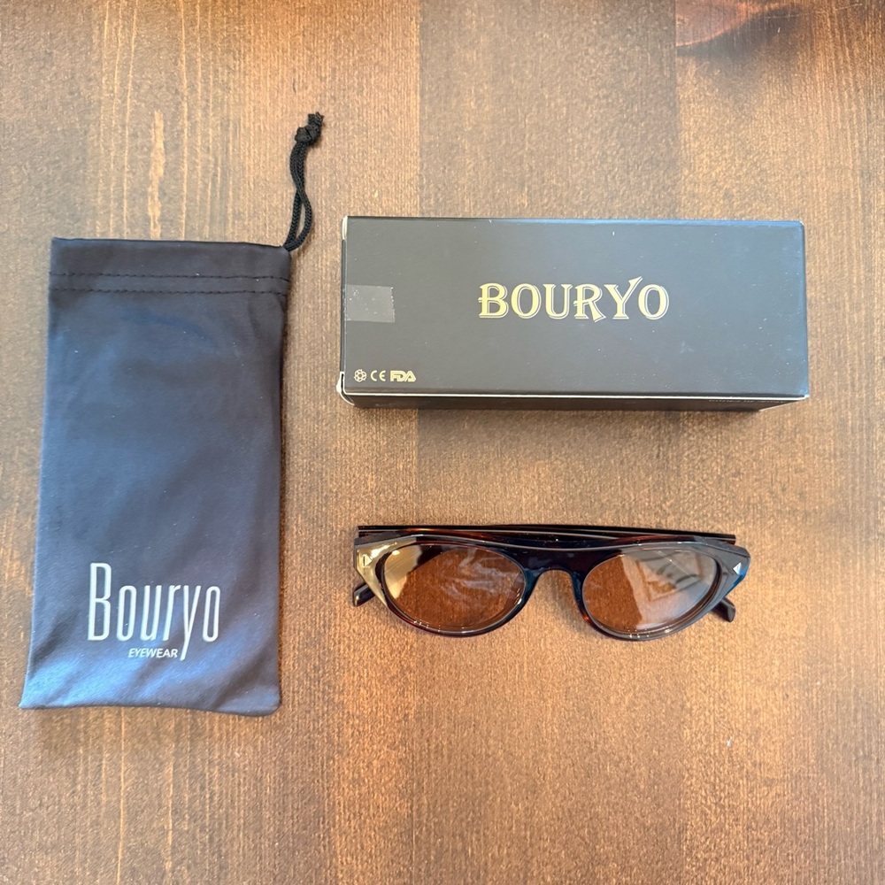 Bouryo Cat Eye Women’s Sunglasses - brown Tortoise Shell Frame, Brown Lenses